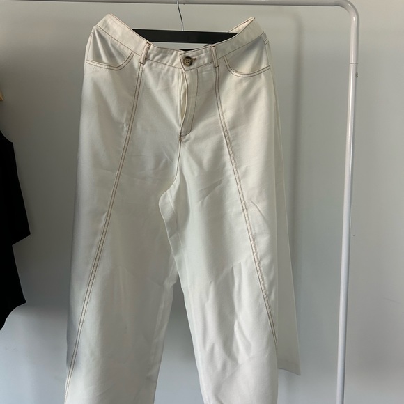 White Beige Pants - Picture 1 of 1